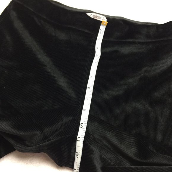 NANETTE LEPORE Skinny Pants Sz L Womans Black Velvety Corduroy Pull-On High Rise - Picture 13 of 15